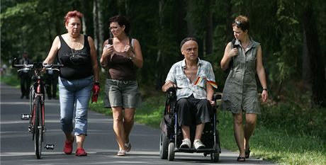 Turistická trasa pro vozíkáe v lesích u Hradce Králové