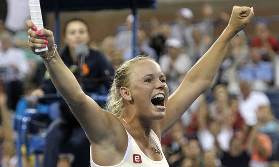 DOKÁZALA JSEM TO. Dánka Carolina Wozniacká málem do tvrtfinále US Open