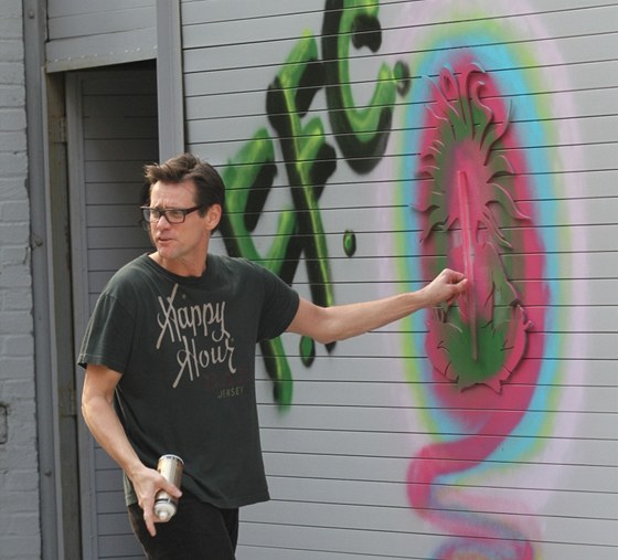 Jim Carrey vytvoil vlastní graffiti.