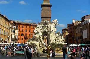 Fontna ty ek na Piazza Navona