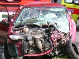 Nehoda dvou osobnch aut u obce Okrouhlice na Havlkobrodsku