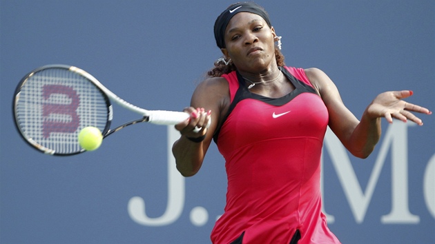 Americká tenistka Serena Williamsová v utkání tetího kola US Open.
