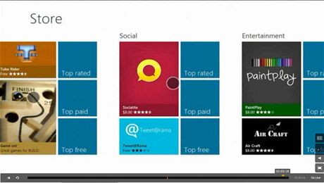 Obchod s aplikacemi ve  Windows 8
