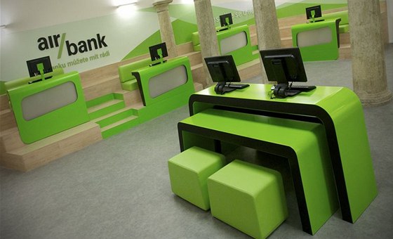 Interiér Air Bank