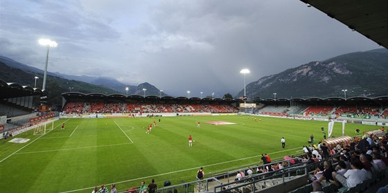 Fotbalový stadion ve výcarském Sionu