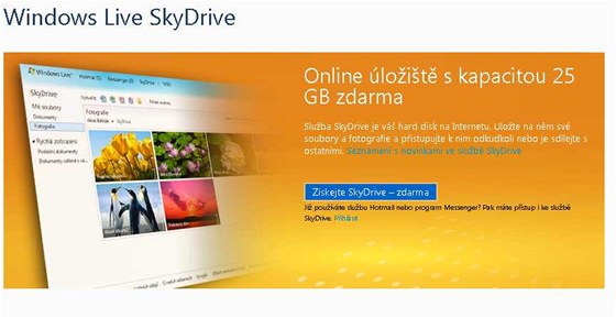 SkyDrive má zruit limity pro uloení fotografií a dokument.