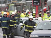 Hasii, policie i pracovnci Dopravnho podniku u tragick nehody tramvaj v