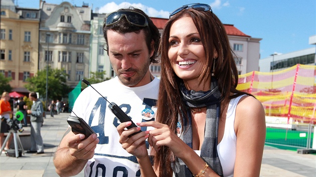 Václav Noid Bárta a Elika Buková na akci Zaho mobil v Ostrav 