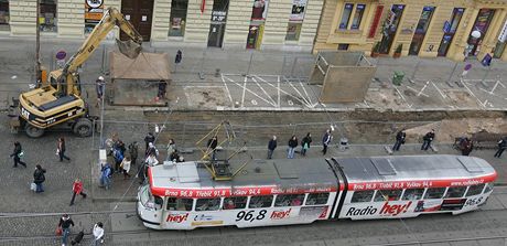 Oprava kanalizace v centru Brna, ilustraní snímek.