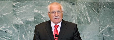 Václav Klaus hovoí pi projevu ve veobecné rozprav Valného shromádní OSN.