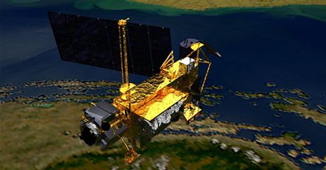 Obrázek satelitu UARS, který v sobotu 24. záí 2011 ukonil svou vesmírnou pou