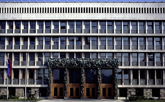 Budova slovinského parlamentu v Lublani 