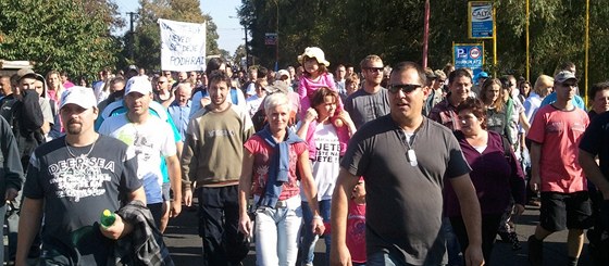 Pochod nespokojených oban Varnsdorfu (24.9. 2011)