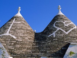 Alberobello, Itálie, trulí stechy