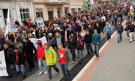 Demonstrace v Ústí nad Labem v íjnu 2011