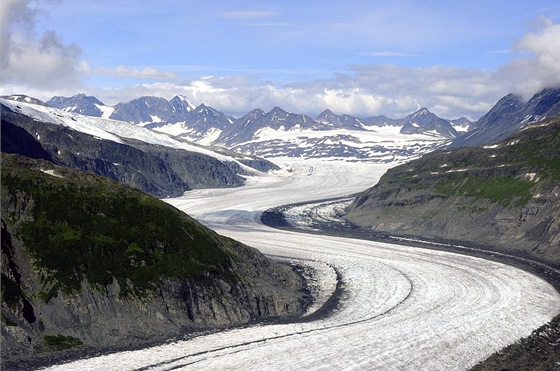 Valdezský ledovec, pes který táhli zlatokopové se sanmi.
