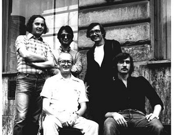 S+HQ v letech 1979-80 (Karel Velebný sedící vlevo) - Zleva Frantiek Uhlí