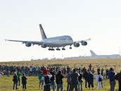 Airbus A380 poprv pistv v Praze