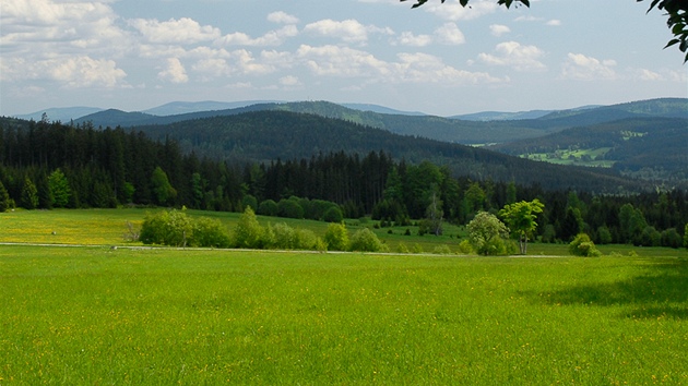 Pohled z Alpské vyhlídky k Alpám