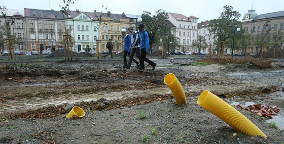 Rekonstrukce Mikuláského námstí v Plzni.