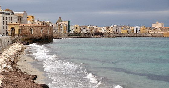 Sicílie, pohled na pevnost Bastione Conca v Trapani 