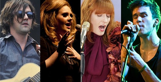 Conor Oberst, Adele, Florence Welchová a frontman kapely Charlie Straight