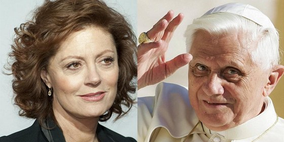 Susan Sarandonová a pape Benedikt XVI.