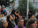 Pochod na podporu Janákova divadla se zastavil i na brnnském námstí Svobody
