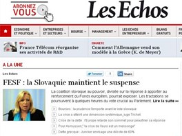 Francouzsk zpravodajsk web Les Echos