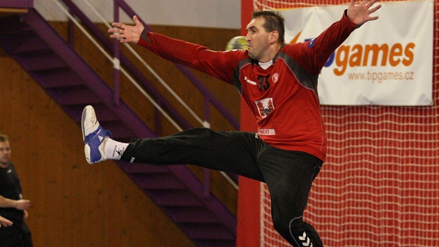 Přerovský brankář Petr Štolcar. Přerovský brankář Petr Štolcar.