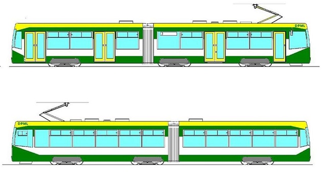 Jeden ze tí vítzných návrh na novou podobu tramvají. Jeho autorem je tefan