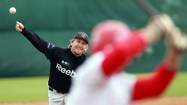 Momentka z finále baseballové extraligy mezi Technikou a Draky Brno. Momentka z finále baseballové extraligy mezi Technikou a Draky Brno.