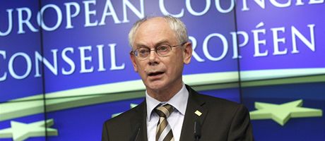 Herman Van Rompuy na summitu lídr EU (23. íjna 2011)