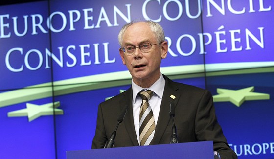 Herman Van Rompuy na summitu lídr EU (23. íjna 2011)