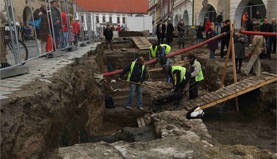 Archeologický przkum olomouckého Dolního námstí.