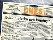 Novinov lnek v MF DNES k prvn vln kupnov privatizace (5. kvtna 1992)