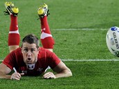 Velsk kdelnk Shane Williams pokld ptku v utkn o 3. msto na MS proti