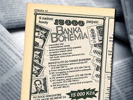 Inzerce fondu Bohemia ped prvn vlnou kupnov privatizace (MF DNES, leden