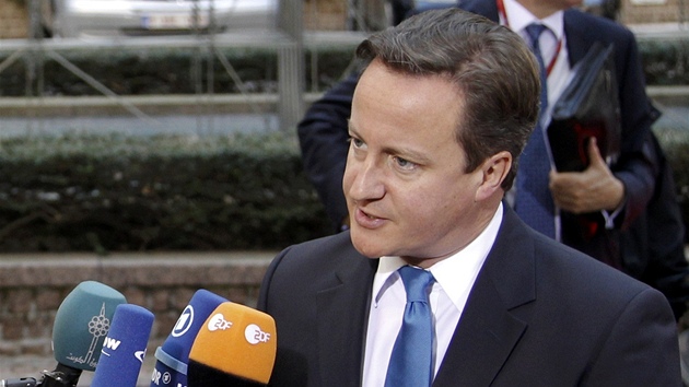 Britský premiér David Cameron na summitu v Bruselu.