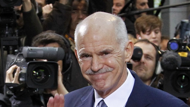 ecký premiér George Papandreu na summitu v Bruselu.