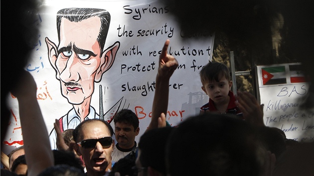 Protesty otásají Sýrií u od 15. bezna, armáda je zatím tvrd potlauje. Ilustraní