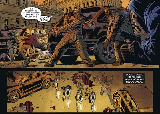 Ukázka z dílu Punisher Max: Dole je nahoe, erná je bílá