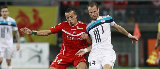 David Rozehnal (vpravo) v dresu Lille. 