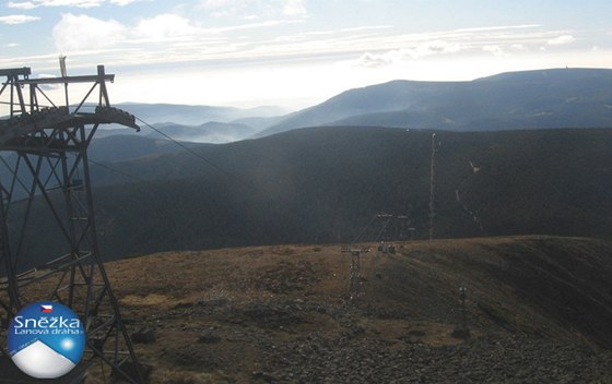 Snímek z horní stanice lanovky na Snku (31. íjna 2011)
