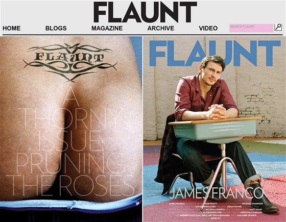 James Franco na obálce magazínu Flaunt