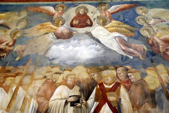 Giottova freska v bazilice sv. Frantika v Assisi