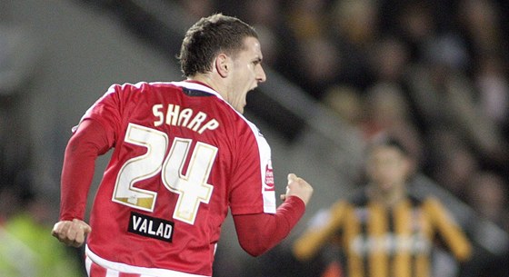 Billy Sharp zail tký zápas. Ilustraní snímek