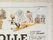 Dvojstrana z poslednho vydn satirickho asopisu Charlie Hebdo (2. listopadu
