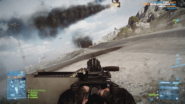 Bojit v Battlefieldu 3 je asto plné dýmu a explozí
