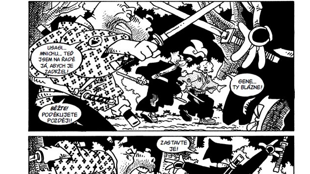 Ukázka z komiksu Usagiho Yojimba - Ostí trav II: Pou do svatyn Atsusa